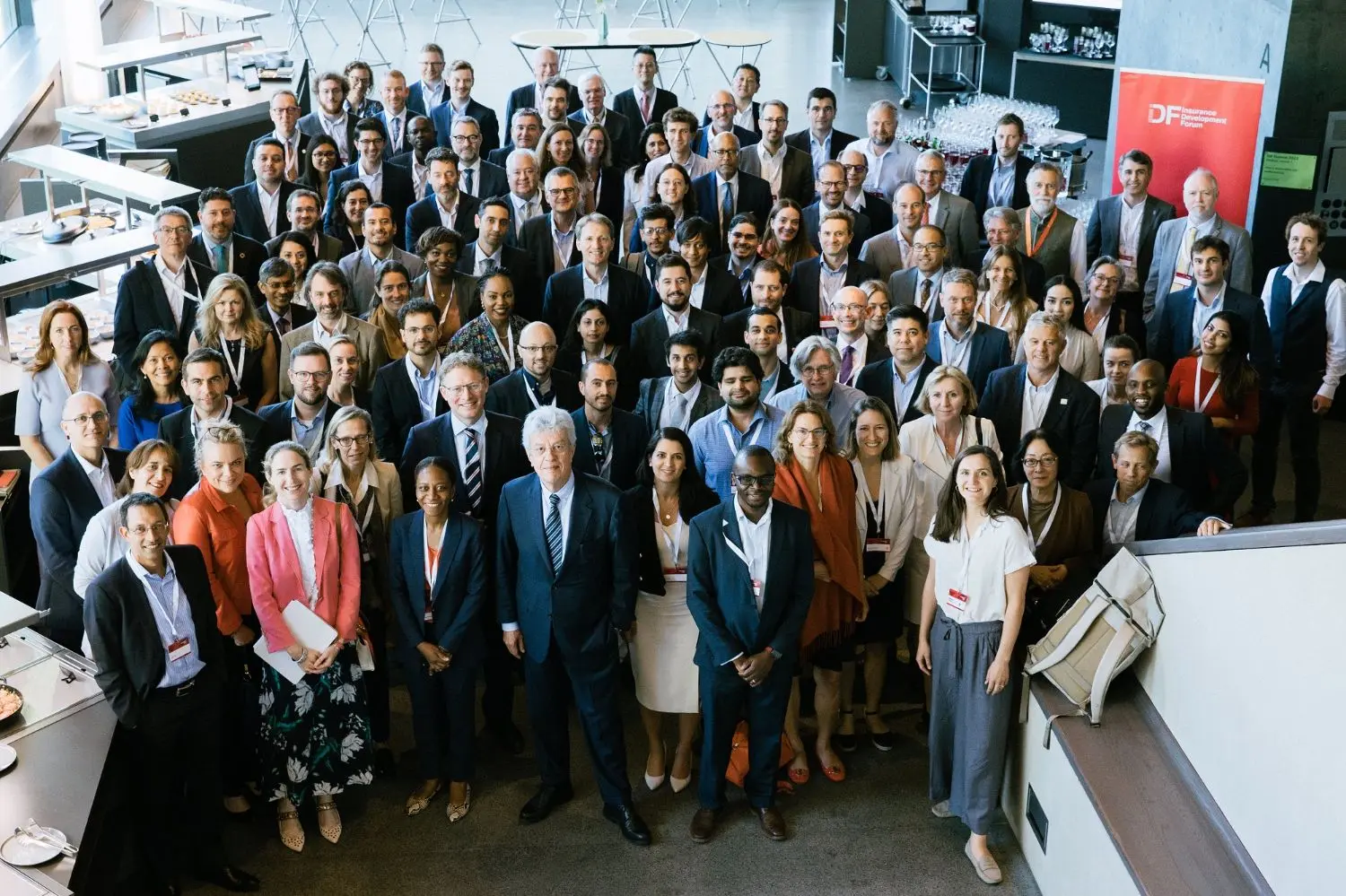 This is a photography which was taken at the IDF Summit event. It is a group photo with everyone.