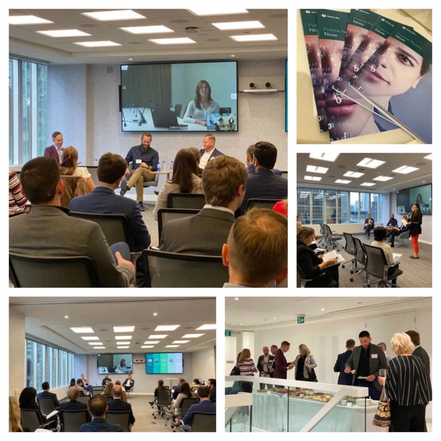 A collage of pictures from the Future Ready event of Swiss Re.