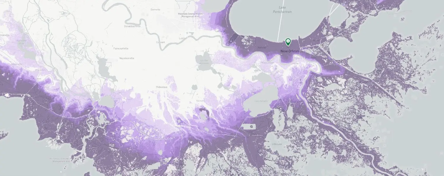 Fathom coastal flood map.
