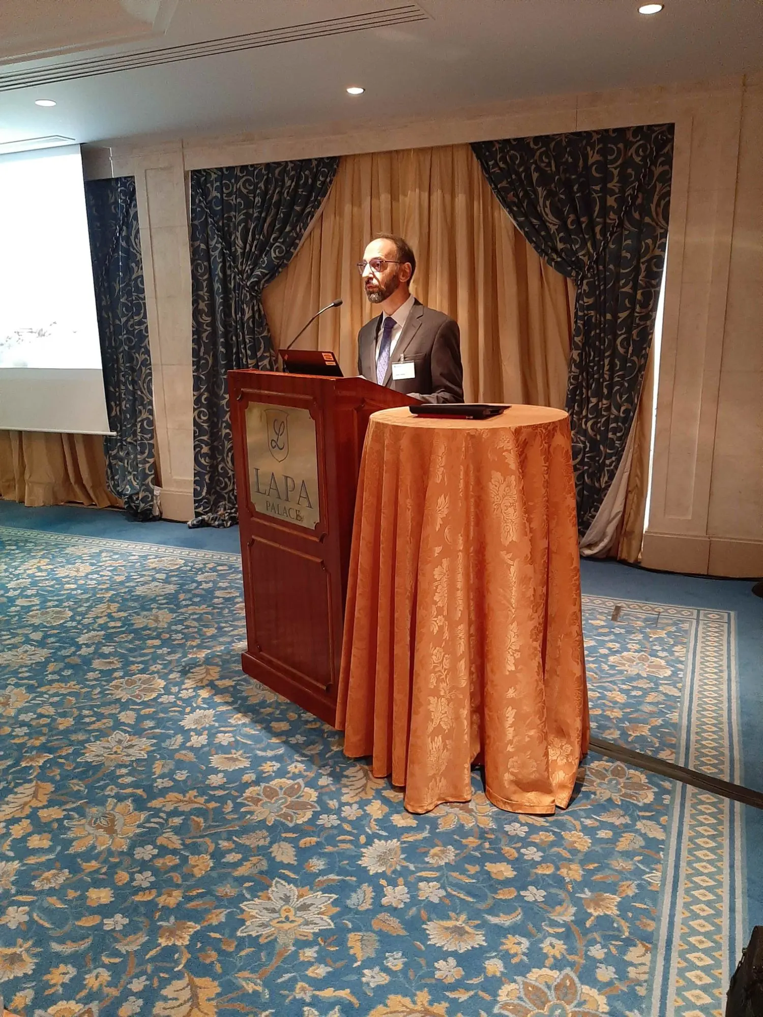 speaker on a presentation