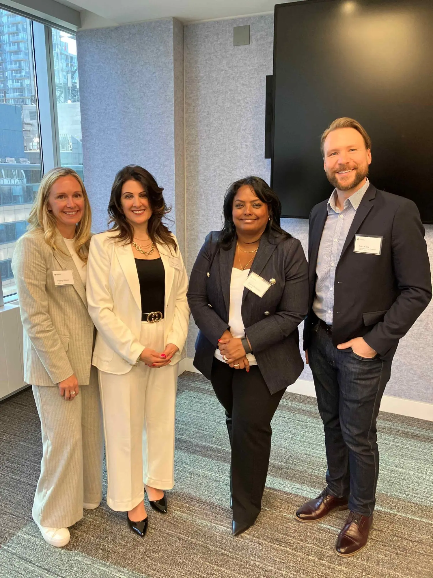 l. to r.  Penny Wilson, Manulife; Tina Luciani, Swiss Re; Davina Boulineau, TD Insurance; Alex Kaju, Swiss Re