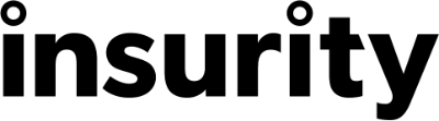 Insurity logo artwork featuring prominently grayscale text