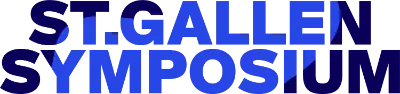 Logo of St. Gallen Symposium featuring stylized text.