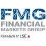 Logo of the Financial Markets Group (FMG) at the London School of Economics (LSE), featuring the FMG initials in bold letters with graph-inspired patterns, accompanied by the text "Research at LSE."