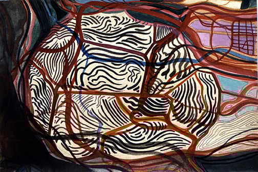 Untitled (mental map: my house and my garden) by Franz